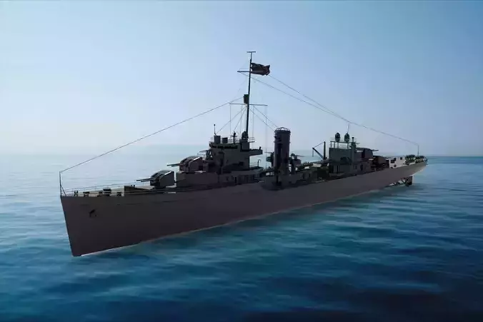 Somers-class destroyer 3D model