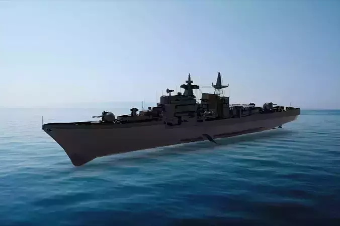 Sovremenny-class destroyer 3D model