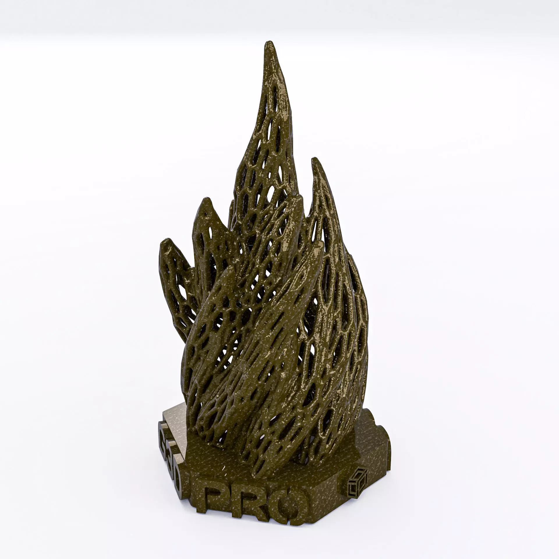Trophee en PLA Iris Flamme G3D PRO Flame Iris Trophy G3D PRO Free 3D print model