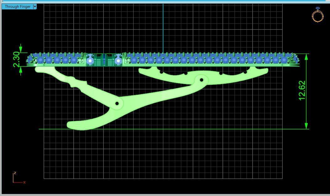 set   tie clip and Cufflinks with diamonds 3D Model Collection_7