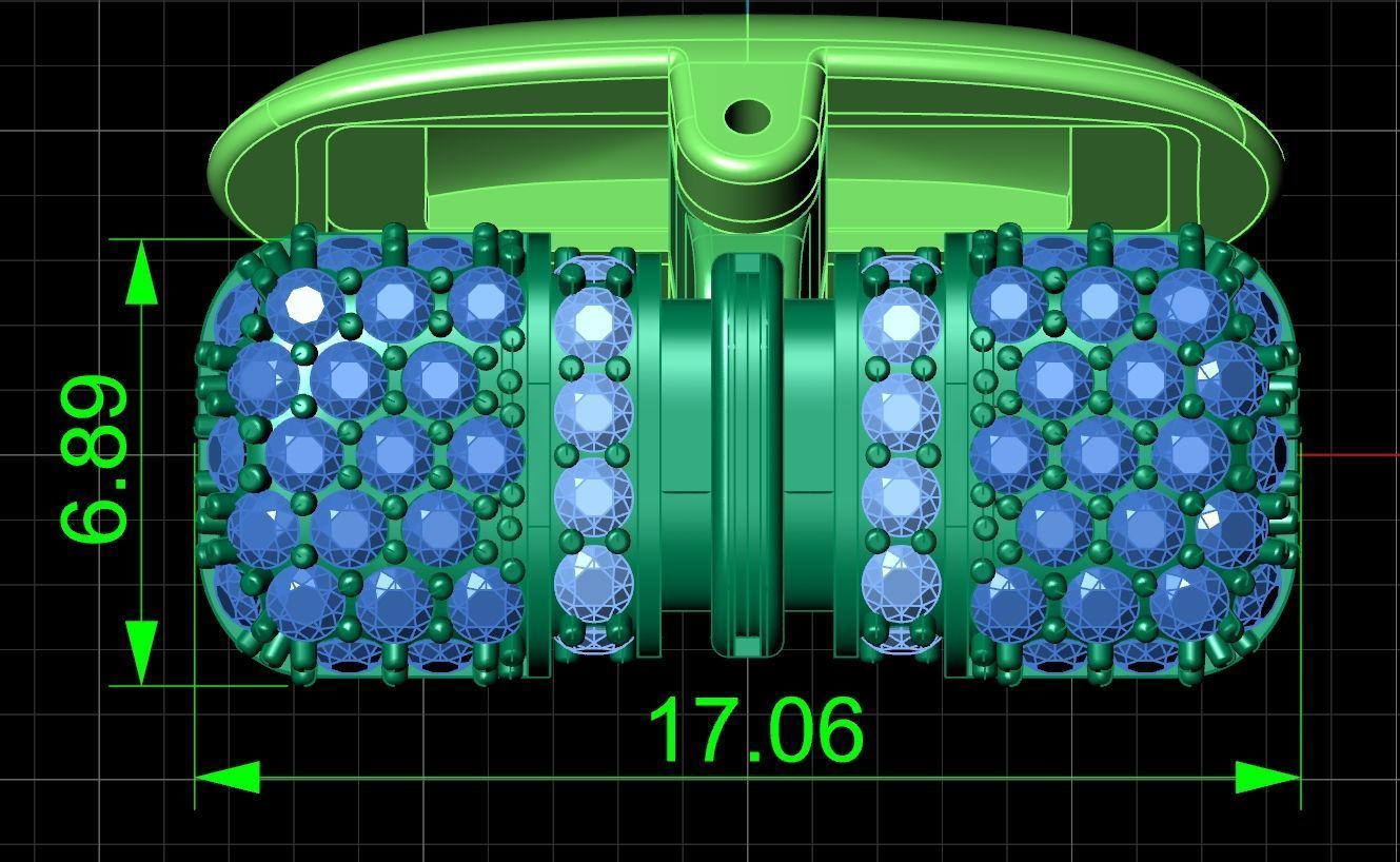 set   tie clip and Cufflinks with diamonds 3D Model Collection_21