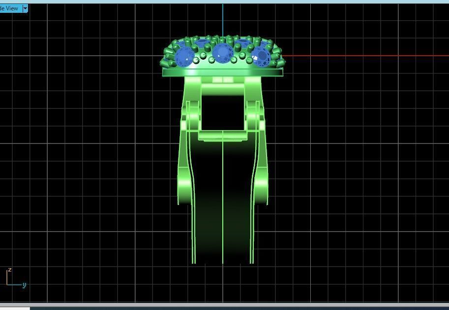 set   tie clip and Cufflinks with diamonds 3D Model Collection_4