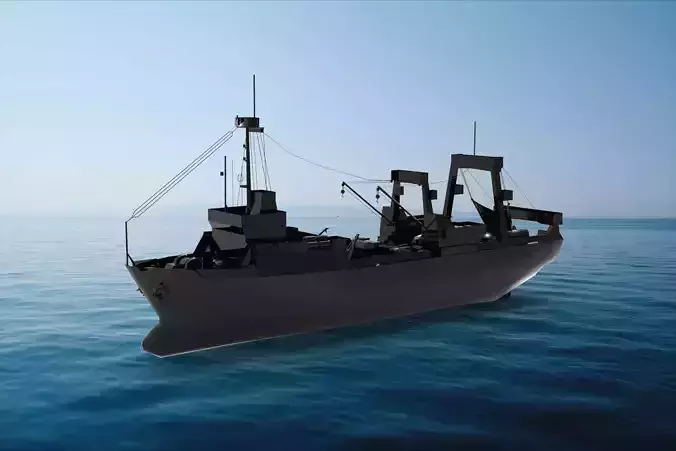 Fishing trawler 3D model