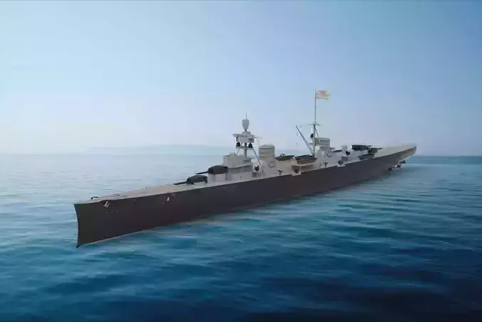 Trento-class cruiser 3D model