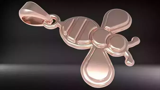 Bee Pendant charm necklace 3D Model 3D print model