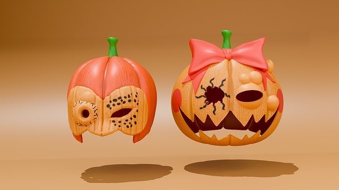 Pumpkin Night mask Cosplay  Free 3D print model