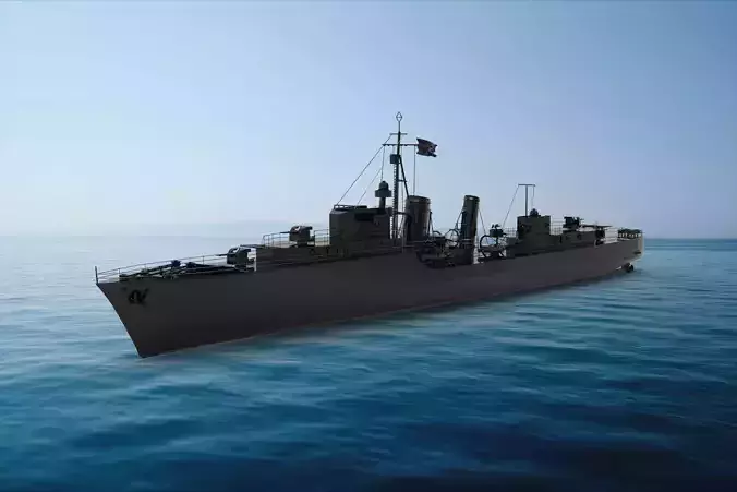 Tribal-class destroyer 3D model