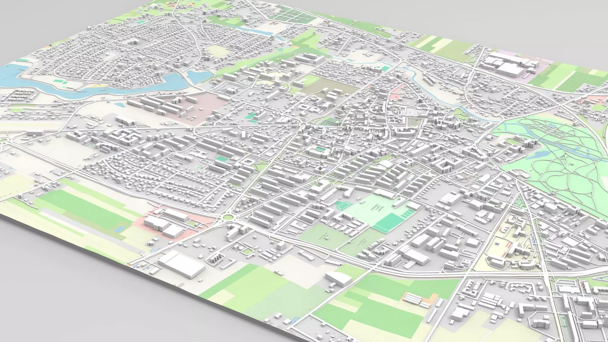 Cityscape Skierniewice Poland 3D model_0