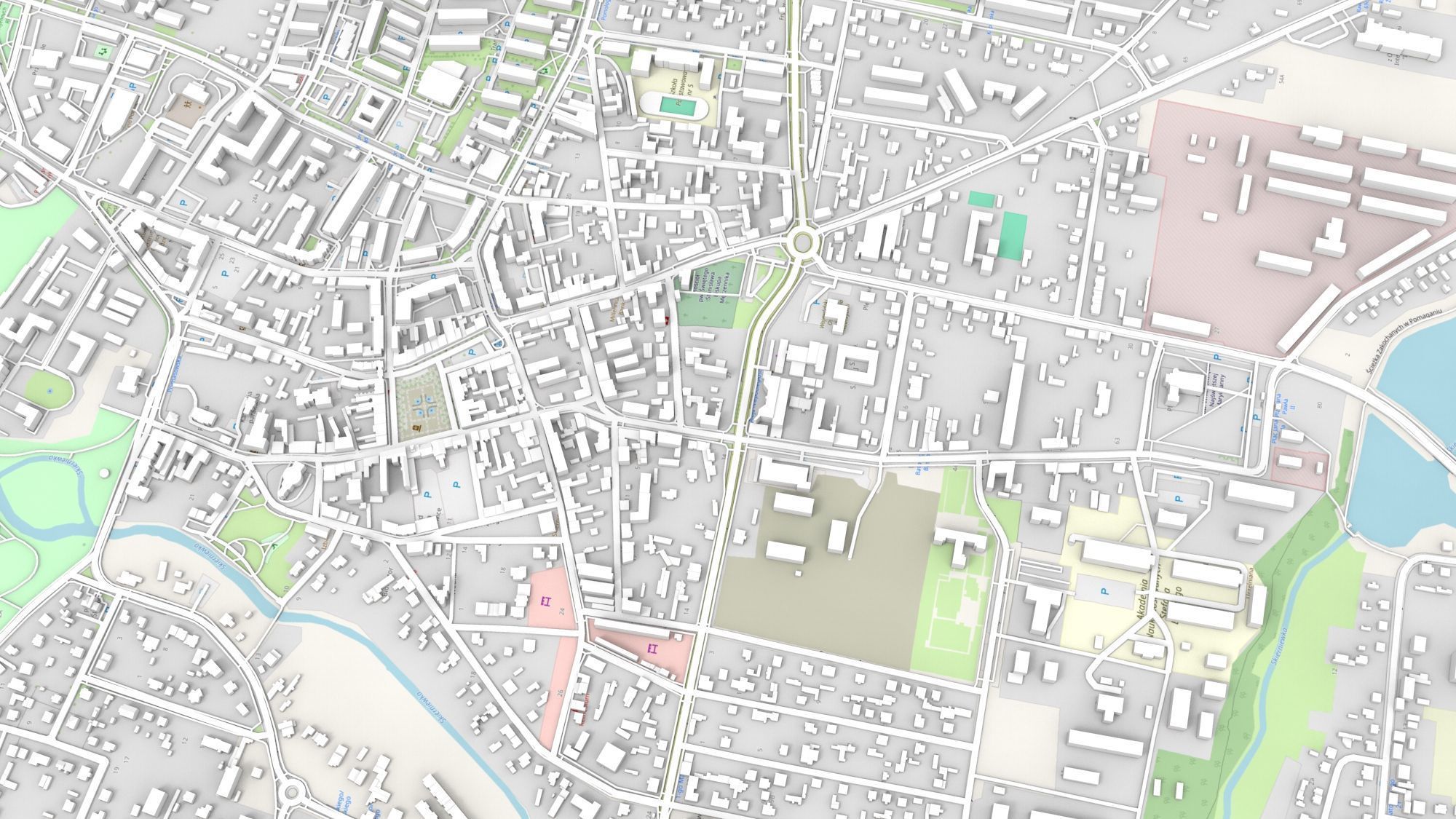 Cityscape Skierniewice Poland 3D model_3