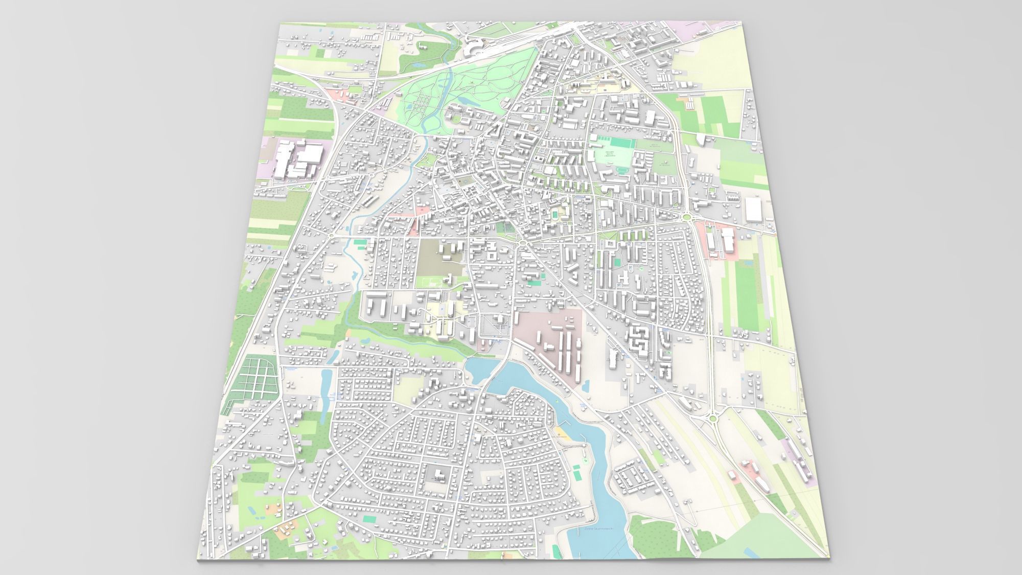 Cityscape Skierniewice Poland 3D model_12
