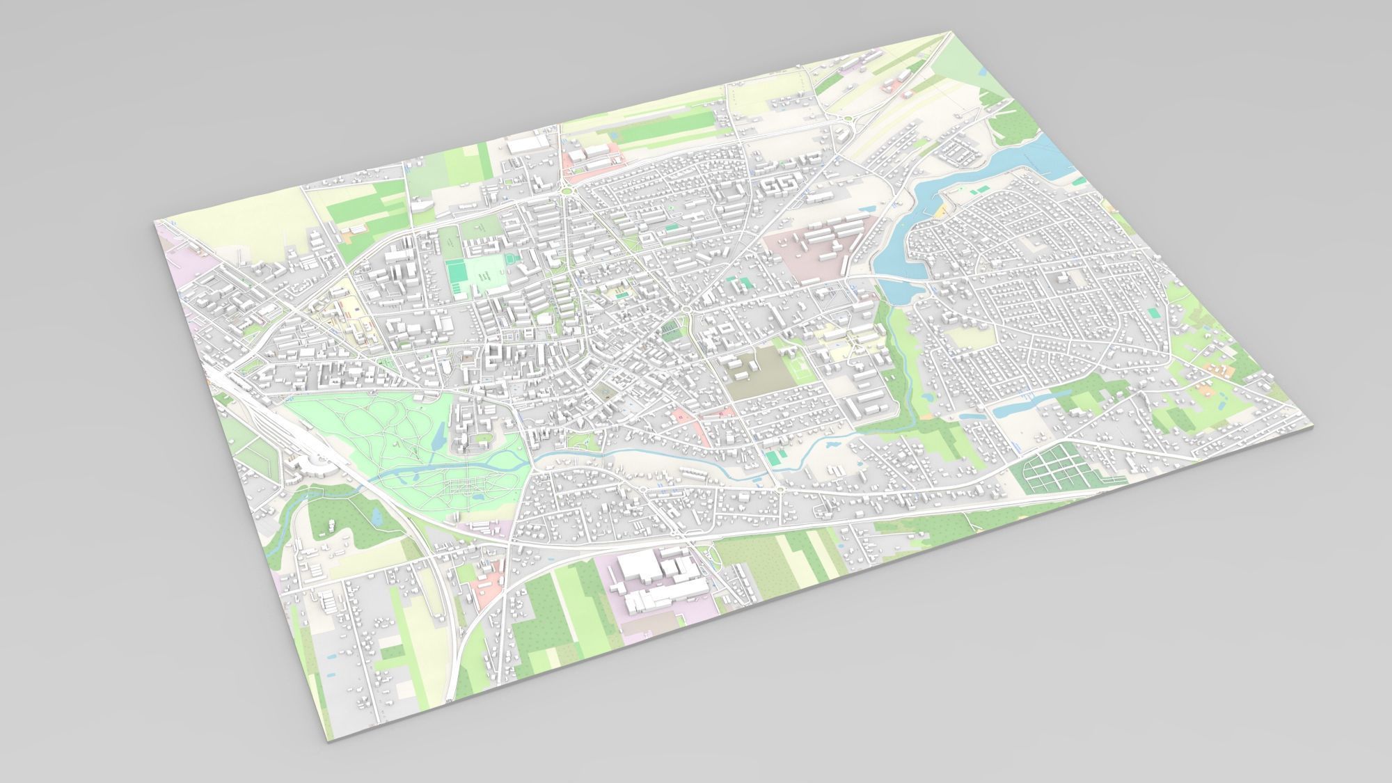 Cityscape Skierniewice Poland 3D model_8