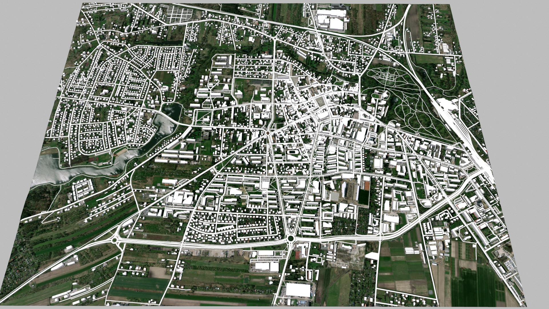 Cityscape Skierniewice Poland 3D model_2