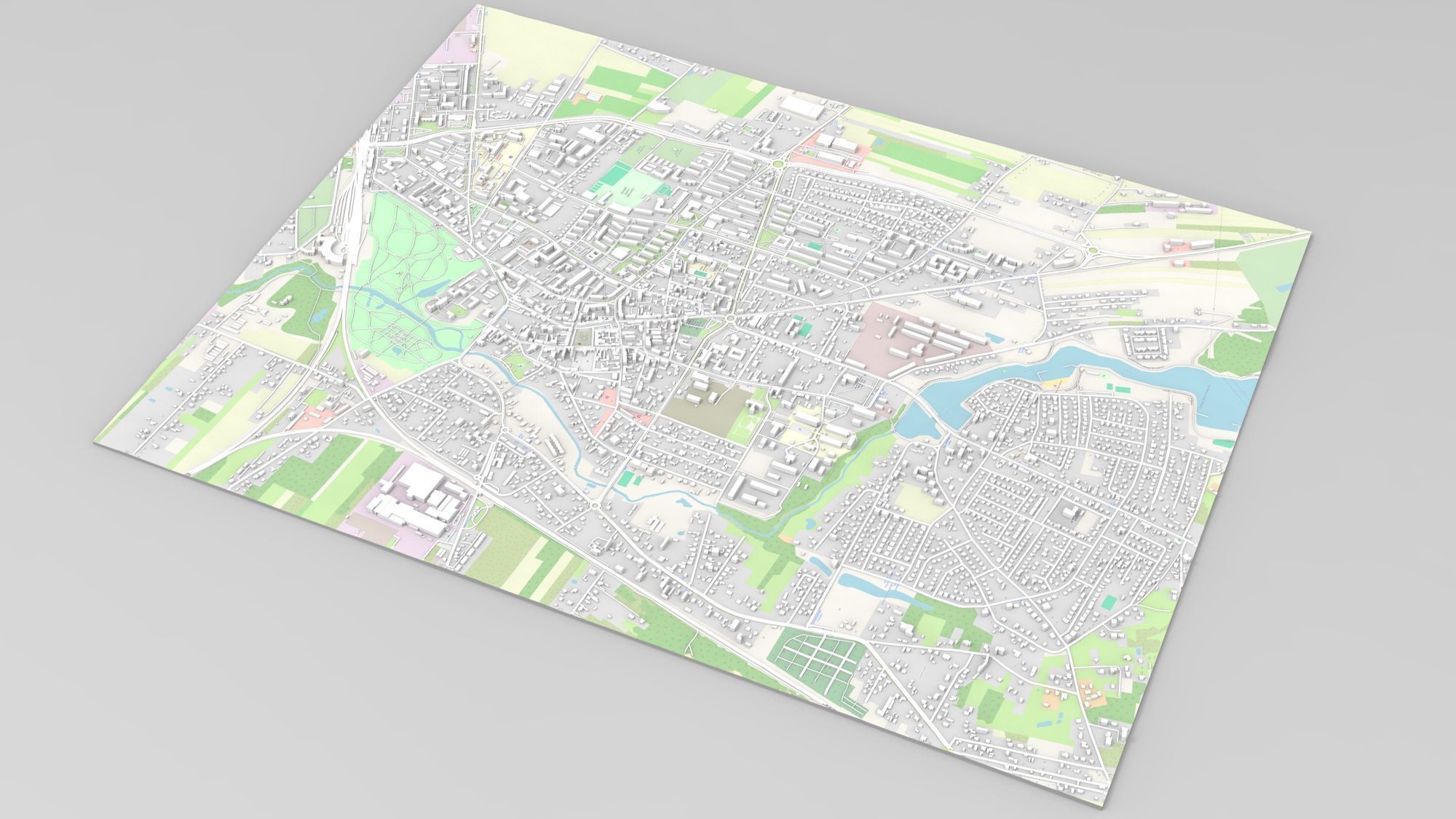 Cityscape Skierniewice Poland 3D model_11