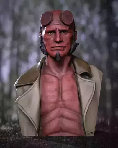Hellboy The Crooked Man Jack Kesy Anung un Rama bust headsculpt 3D print model