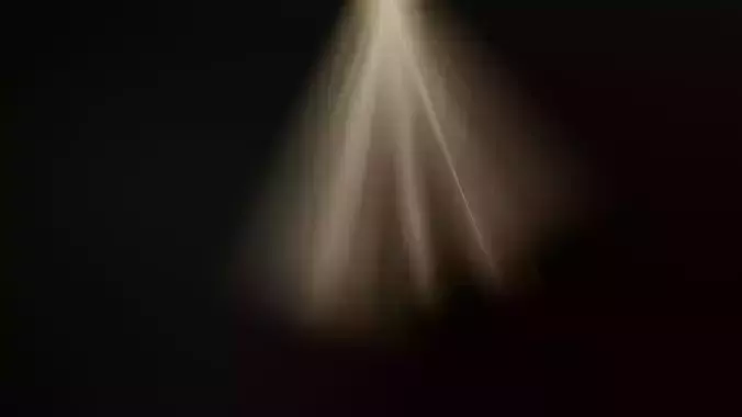 3 Sunbeams Animated Rigged Looping meshes Low-poly 3D model