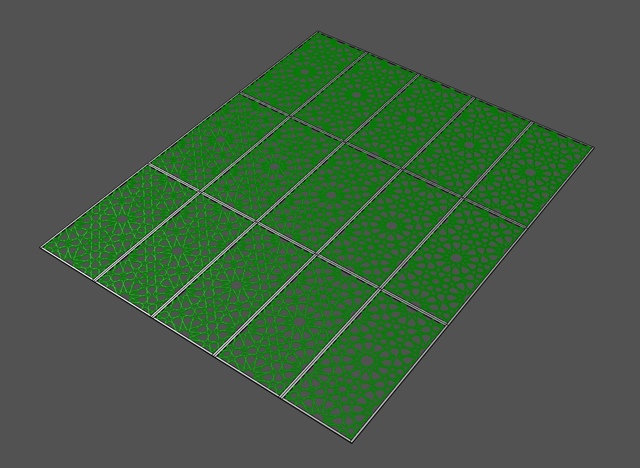 Gold Morrocan Pattern Decorative Panel Free 3D model_6