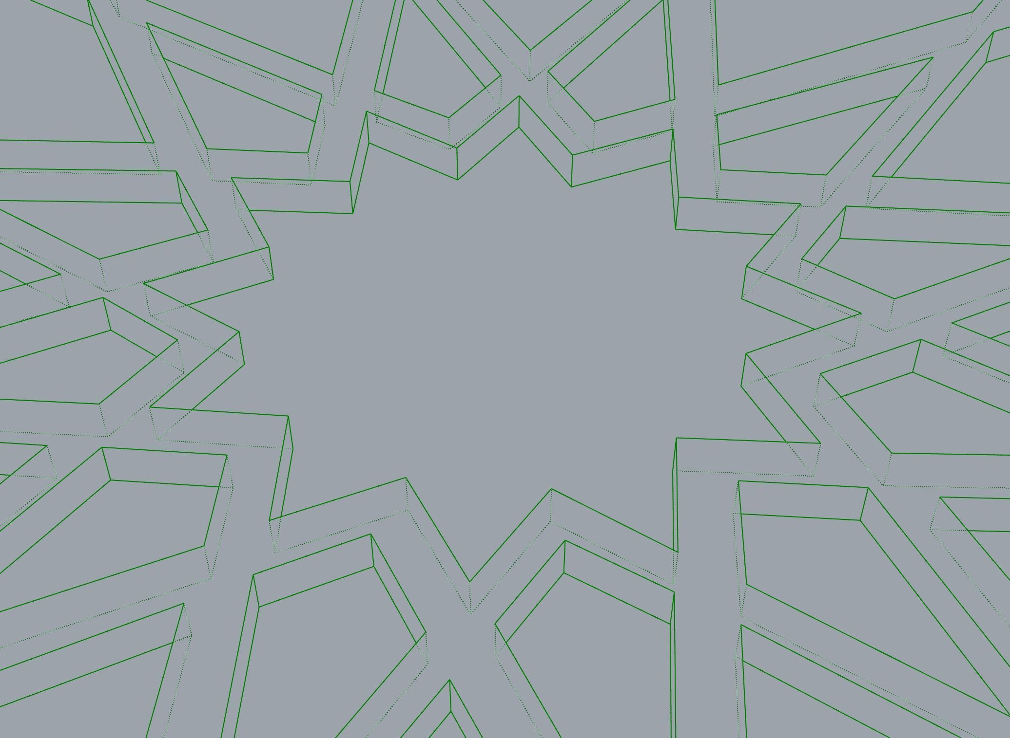 Gold Morrocan Pattern Decorative Panel Free 3D model_2