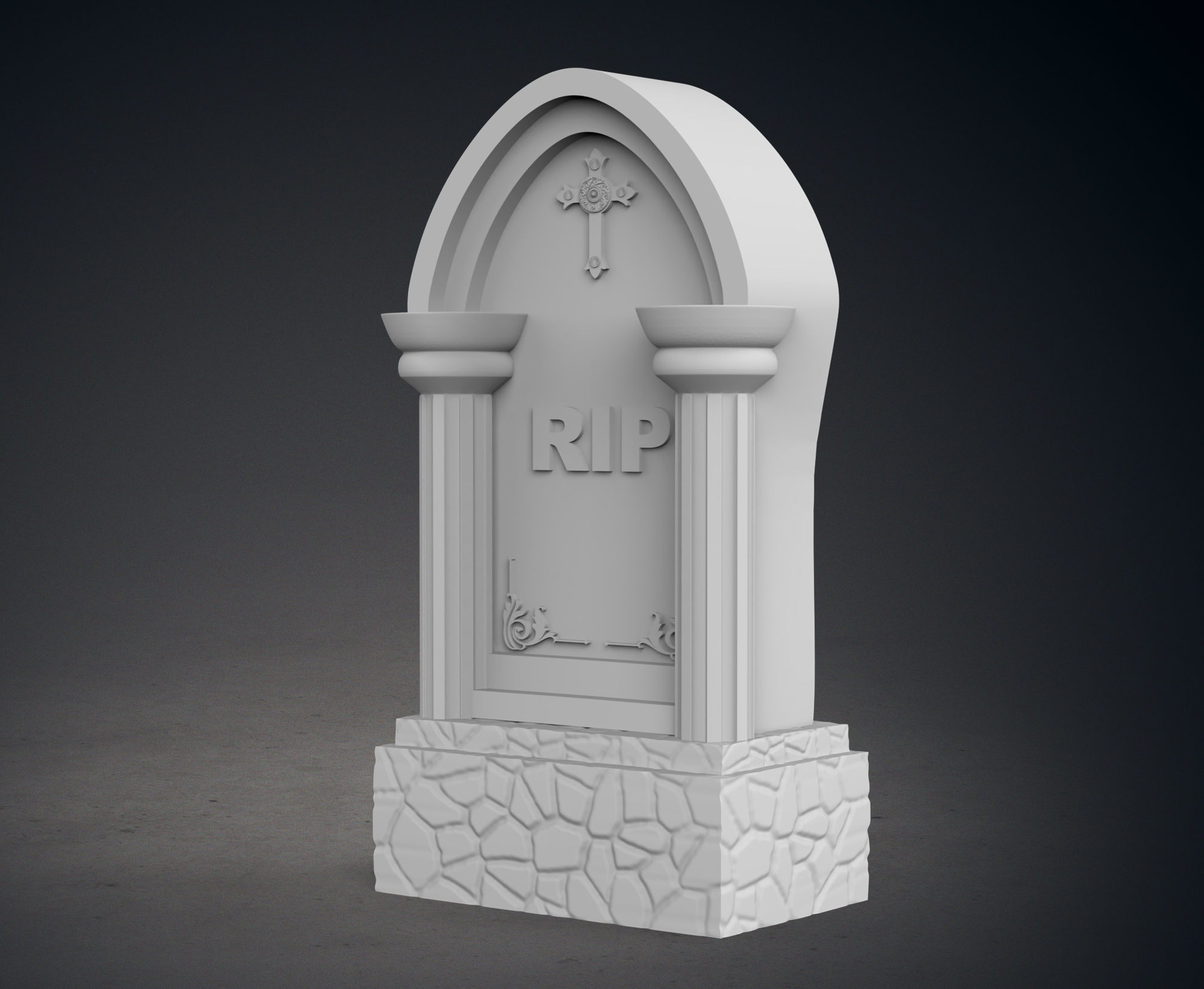 Tombstone 2 3D print model_7