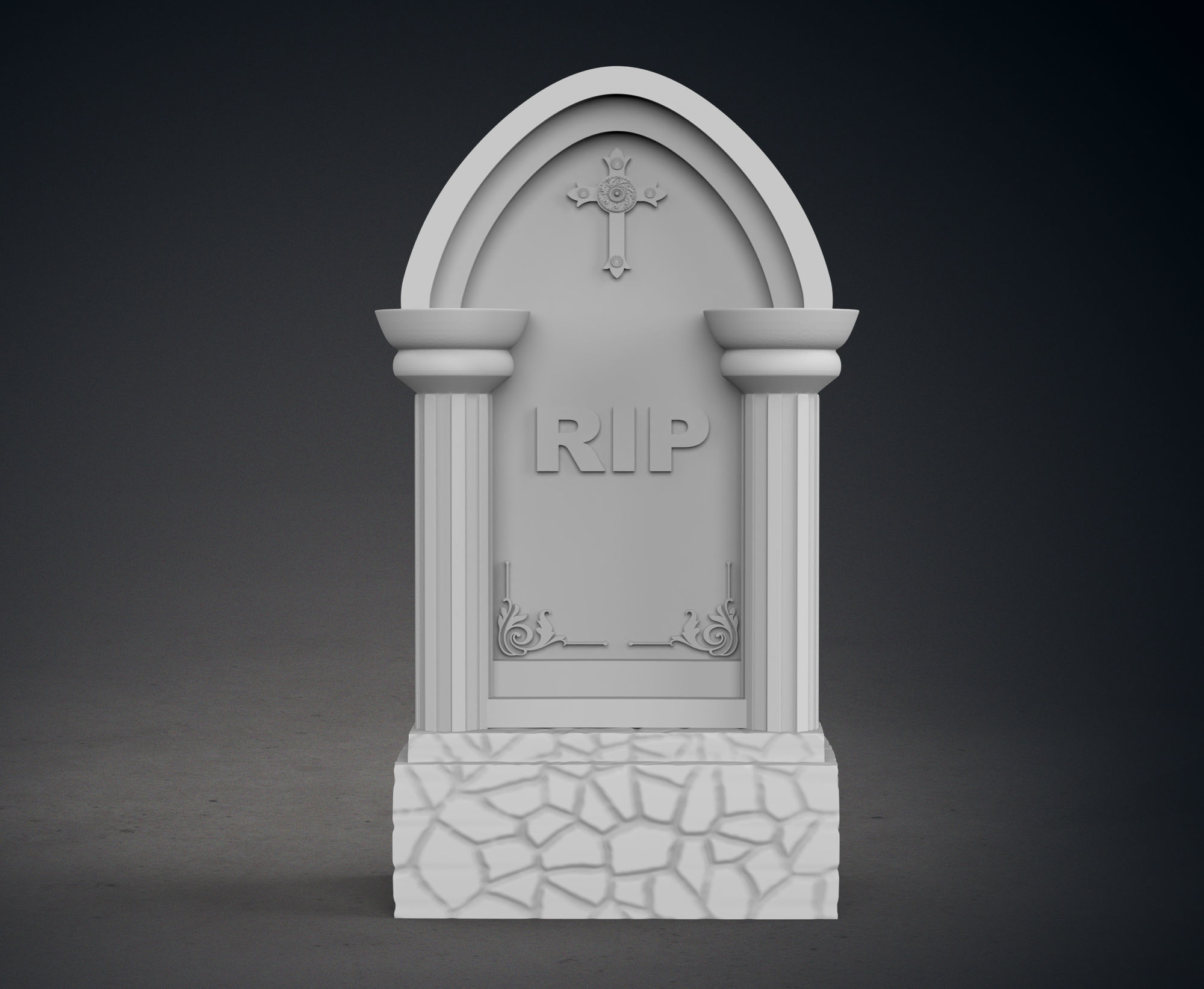 Tombstone 2 3D print model_4