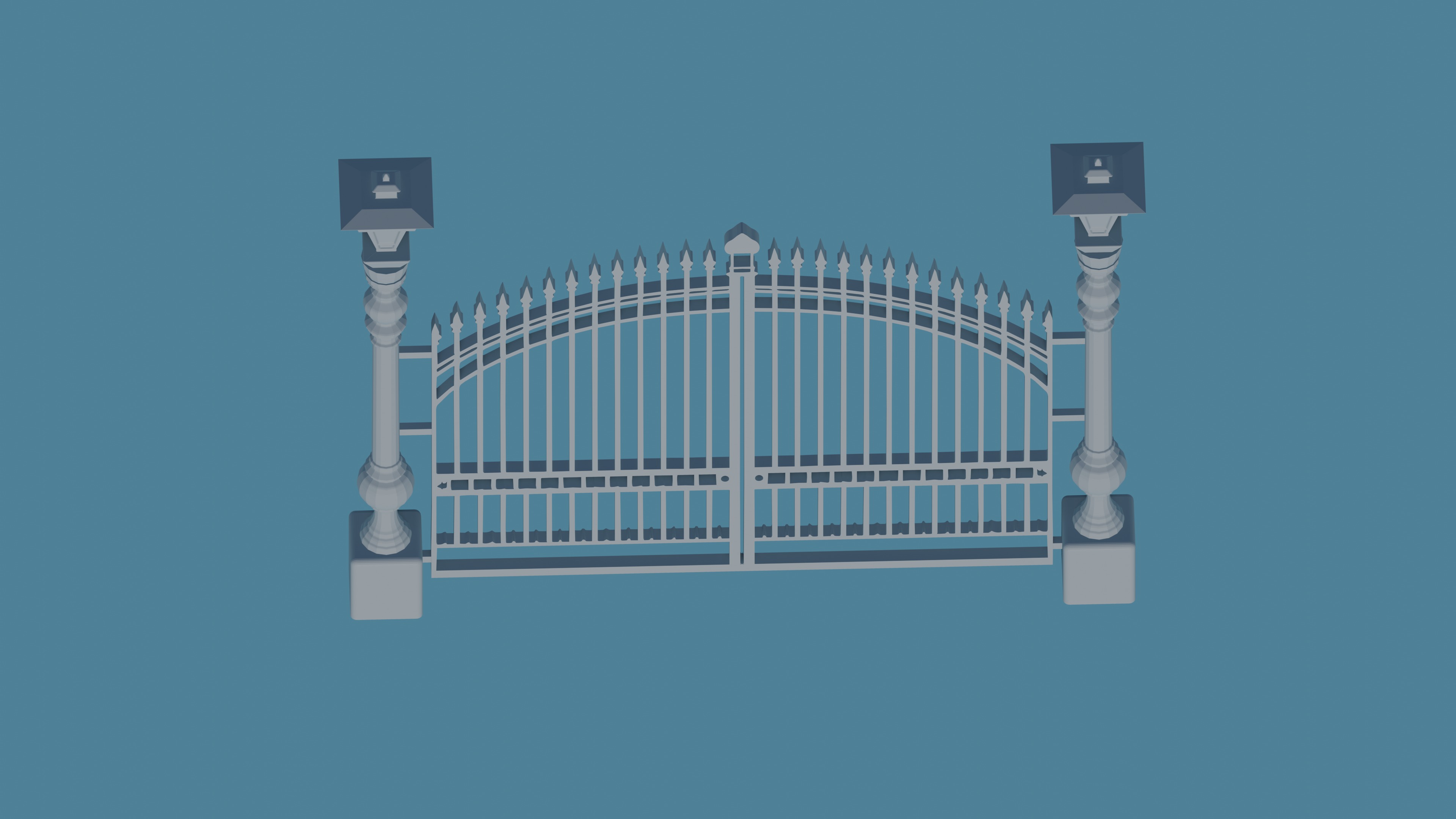 Classic Gate Door 3D print model_2