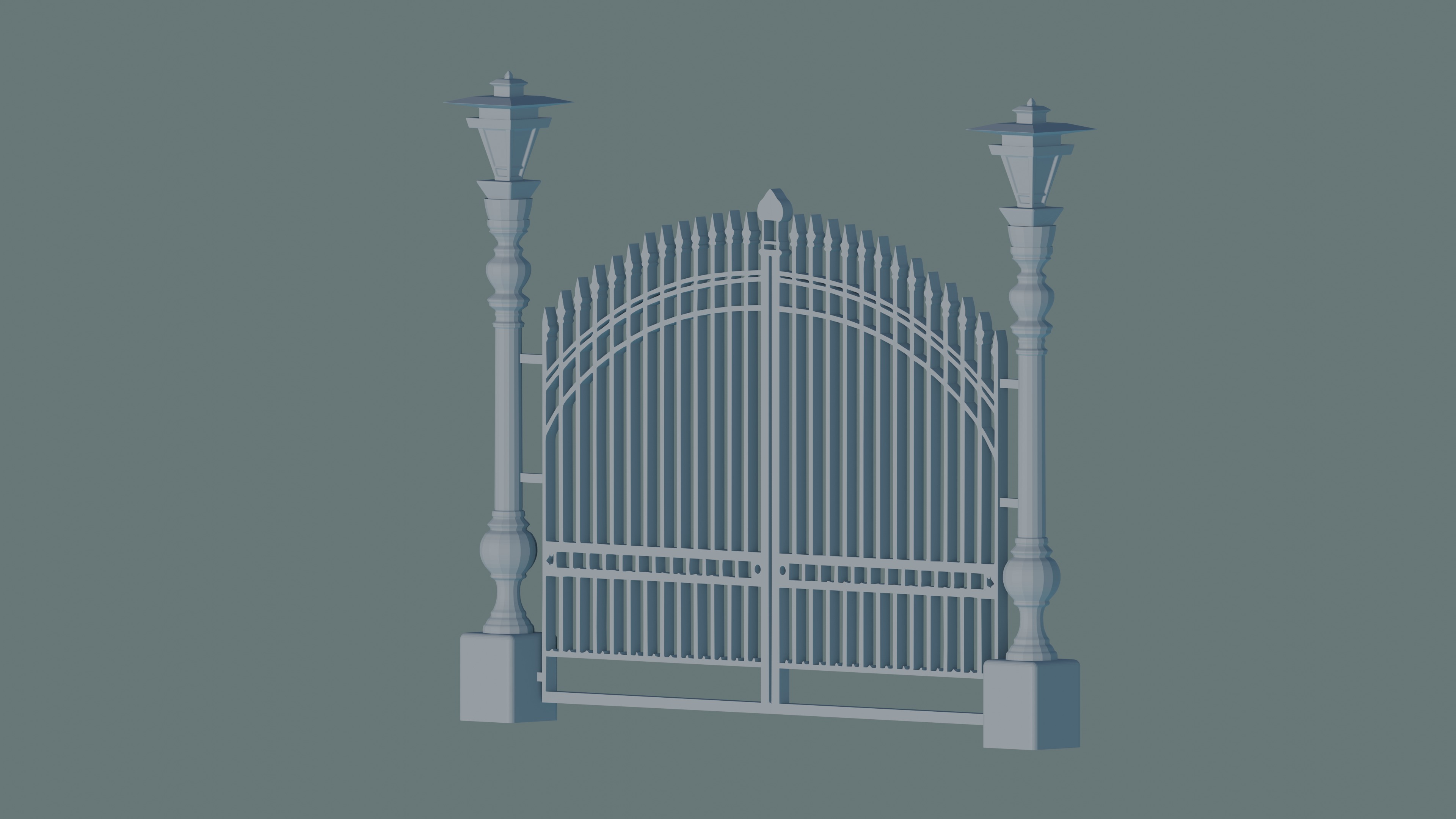 Classic Gate Door 3D print model_1