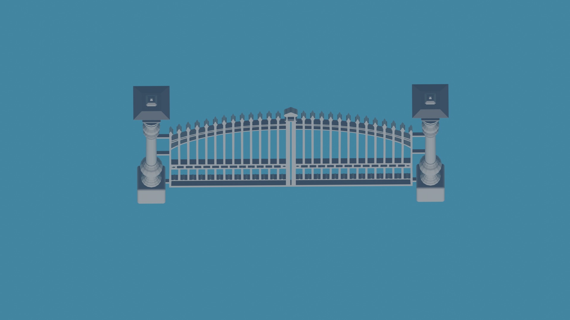 Classic Gate Door 3D print model_3