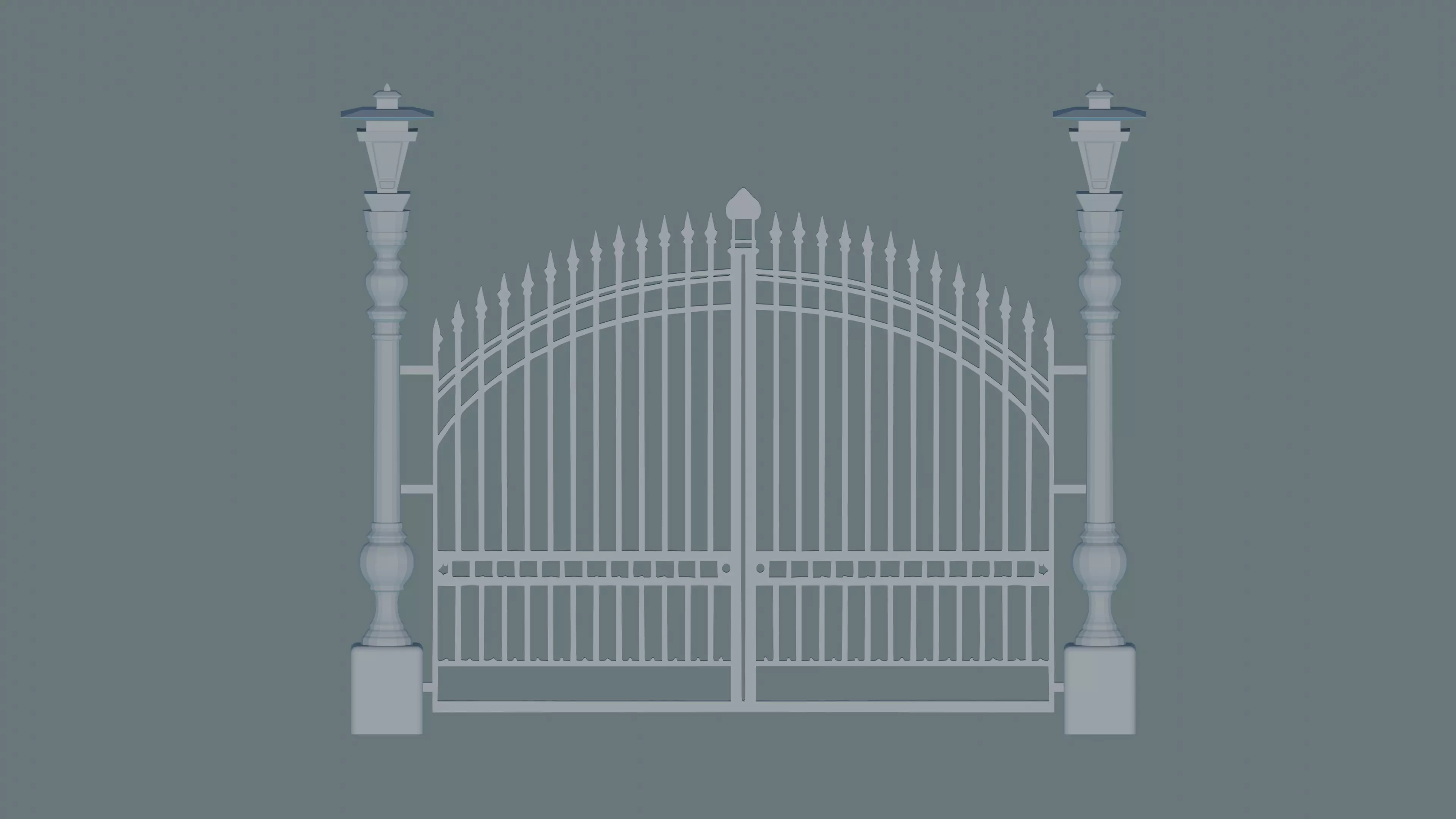 Classic Gate Door 3D print model_0