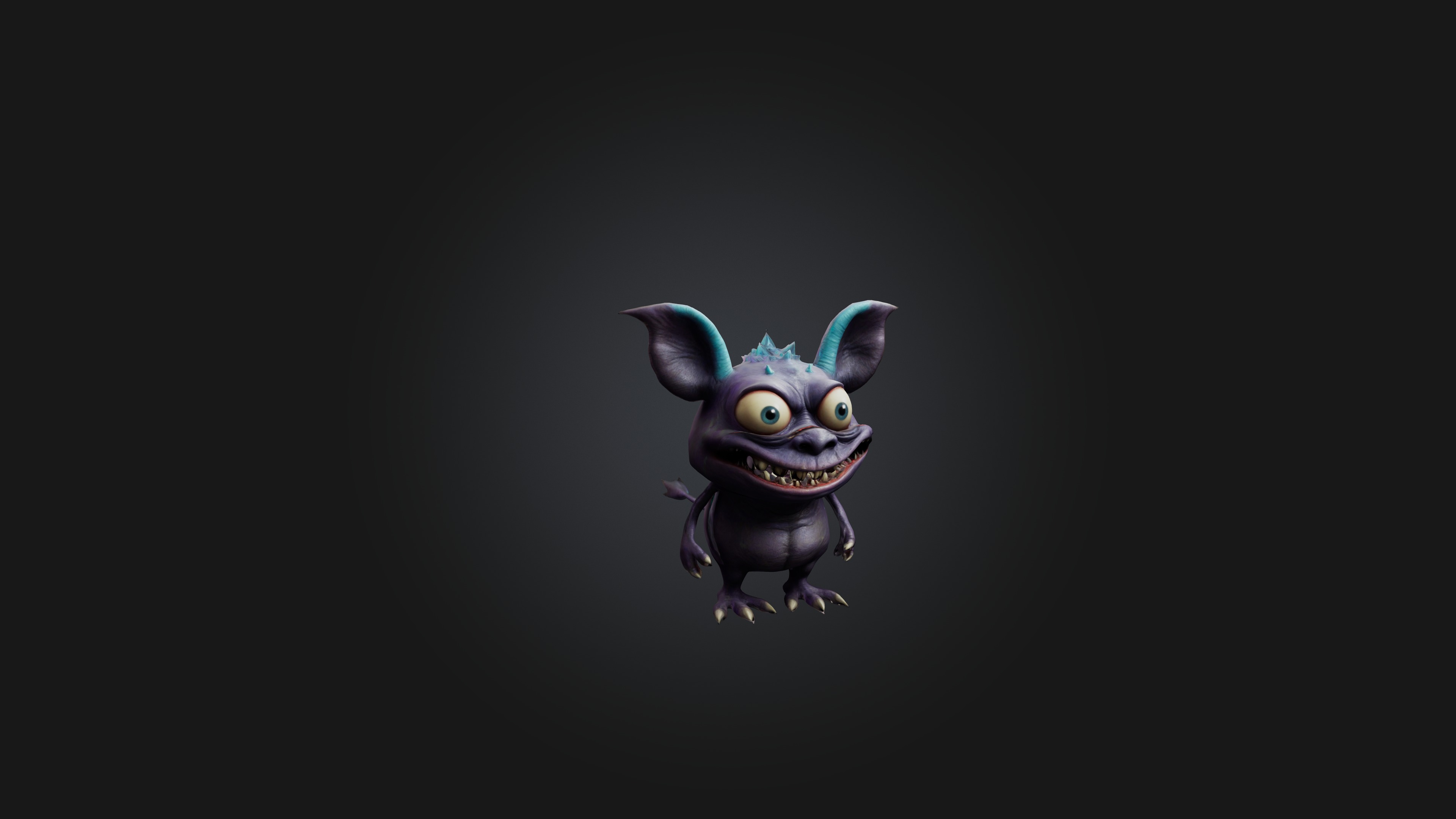 little monster Low-poly 3D model_3