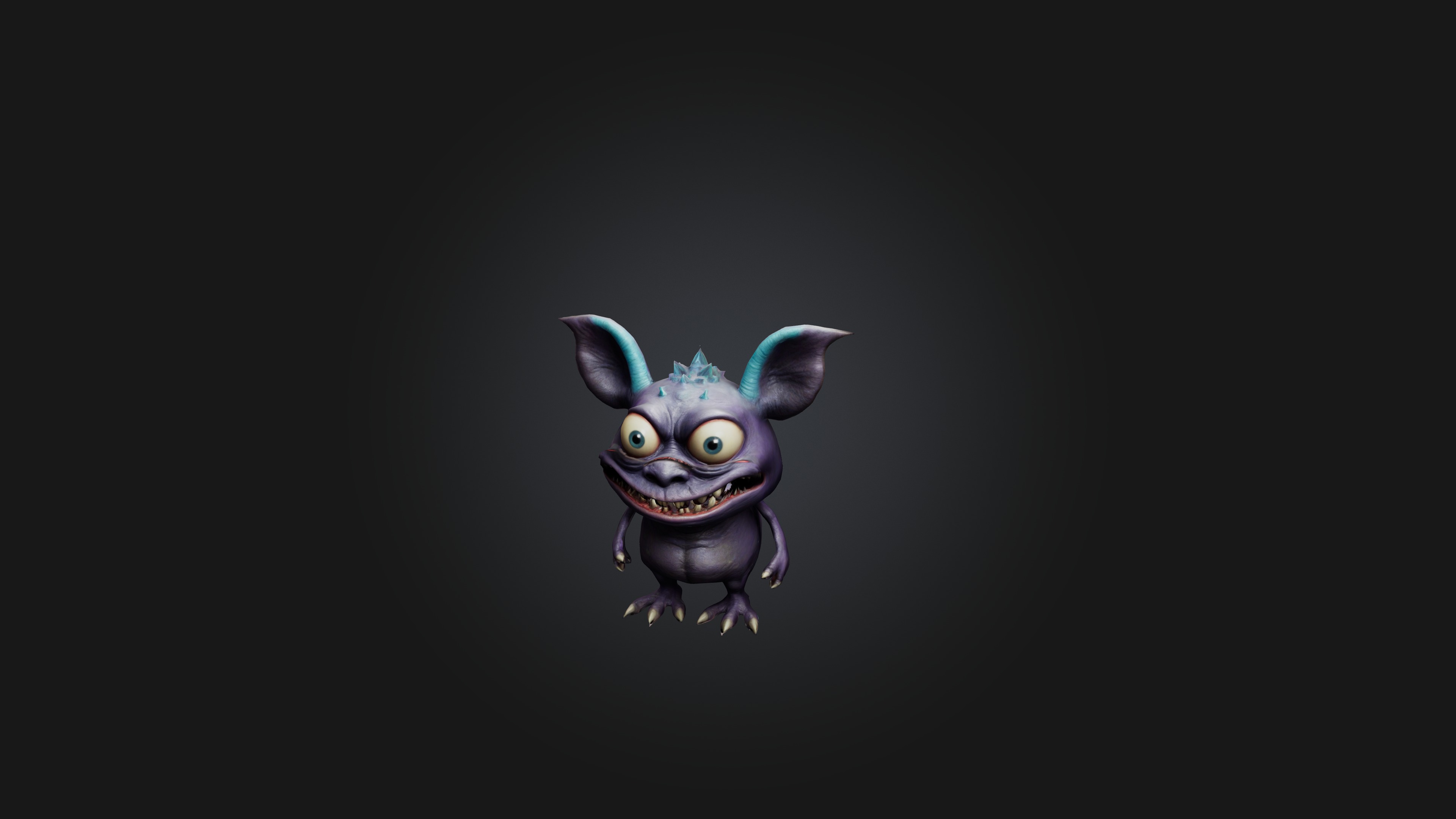 little monster Low-poly 3D model_2