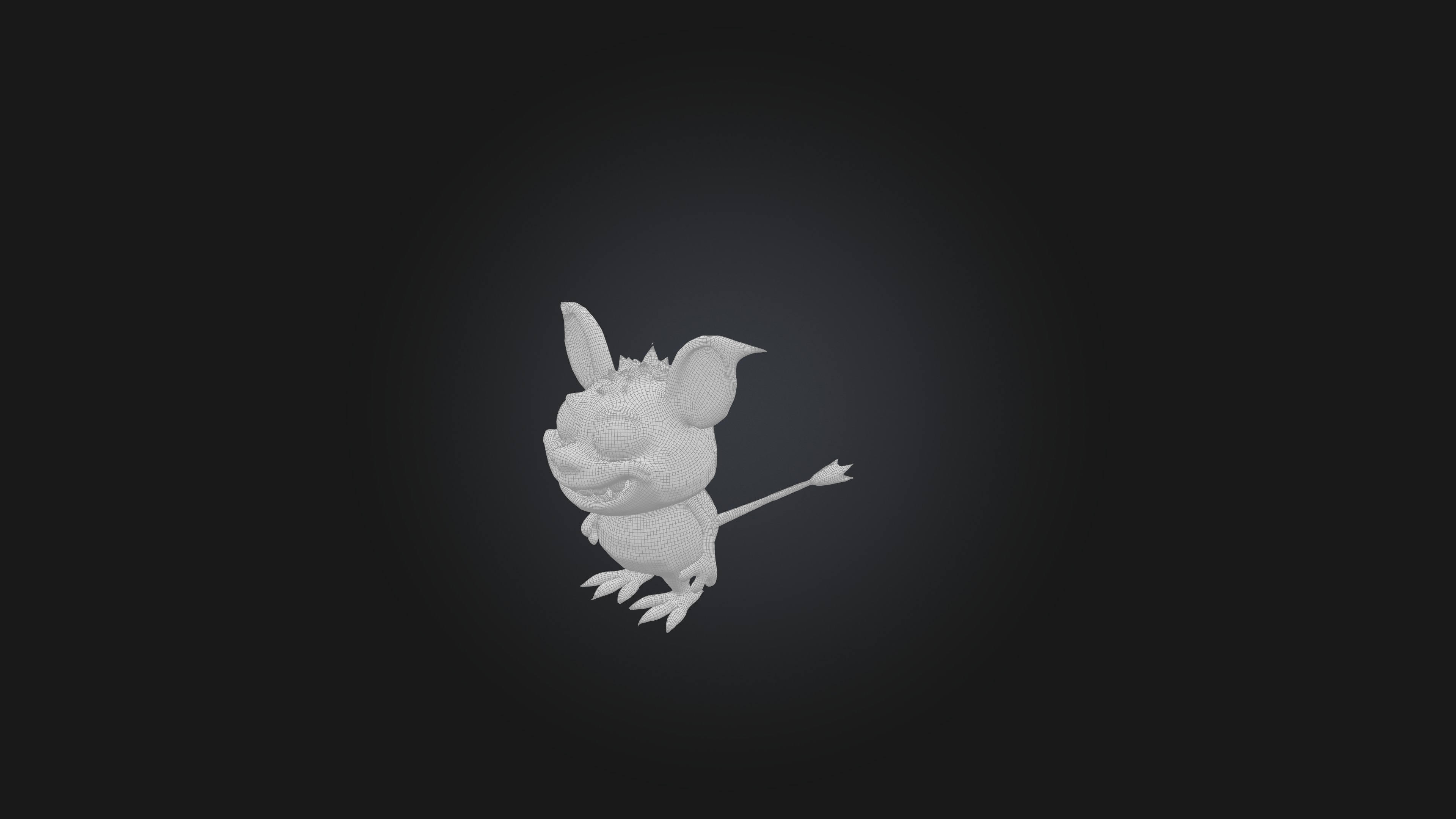 little monster Low-poly 3D model_1