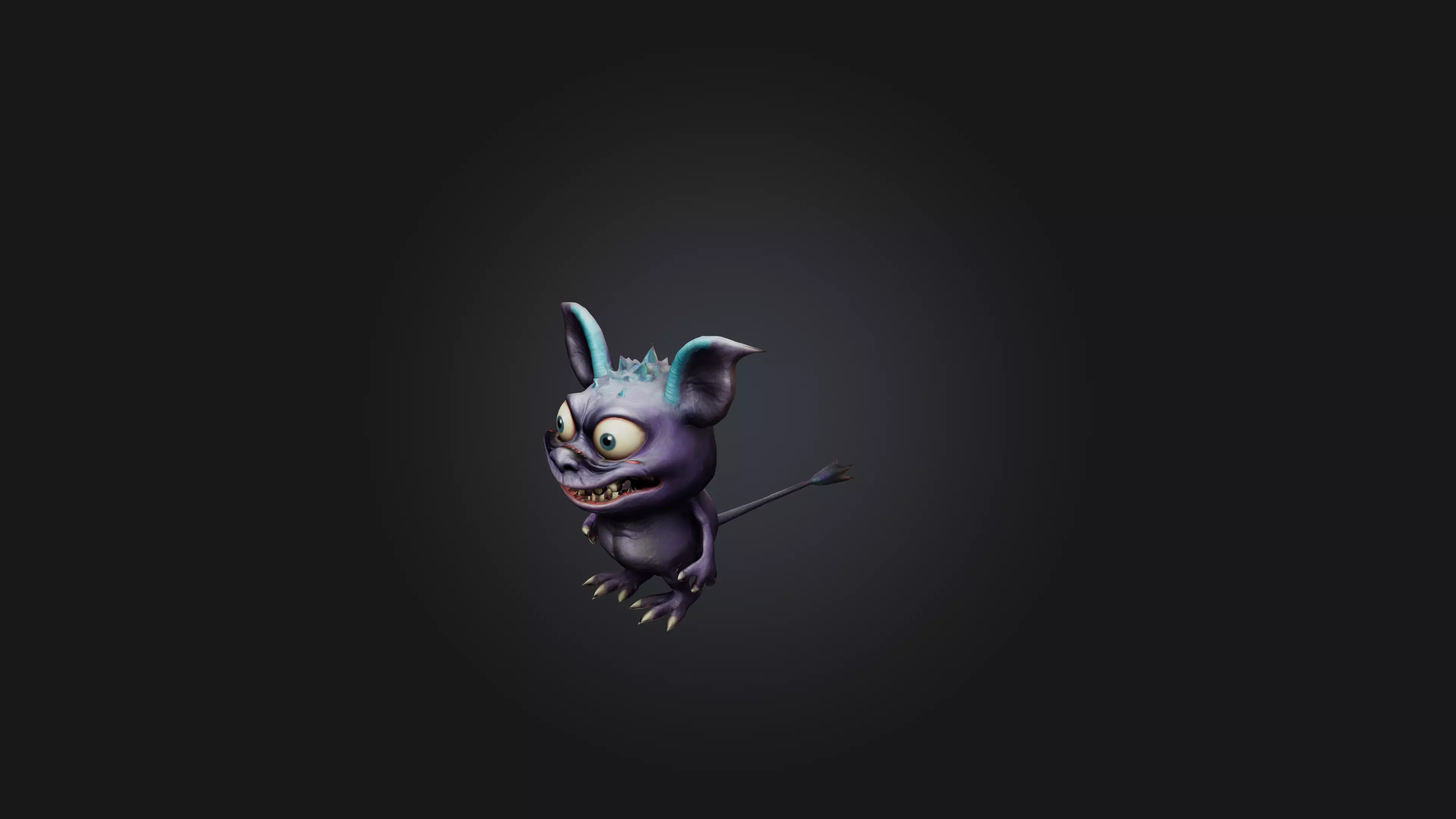 little monster Low-poly 3D model_0