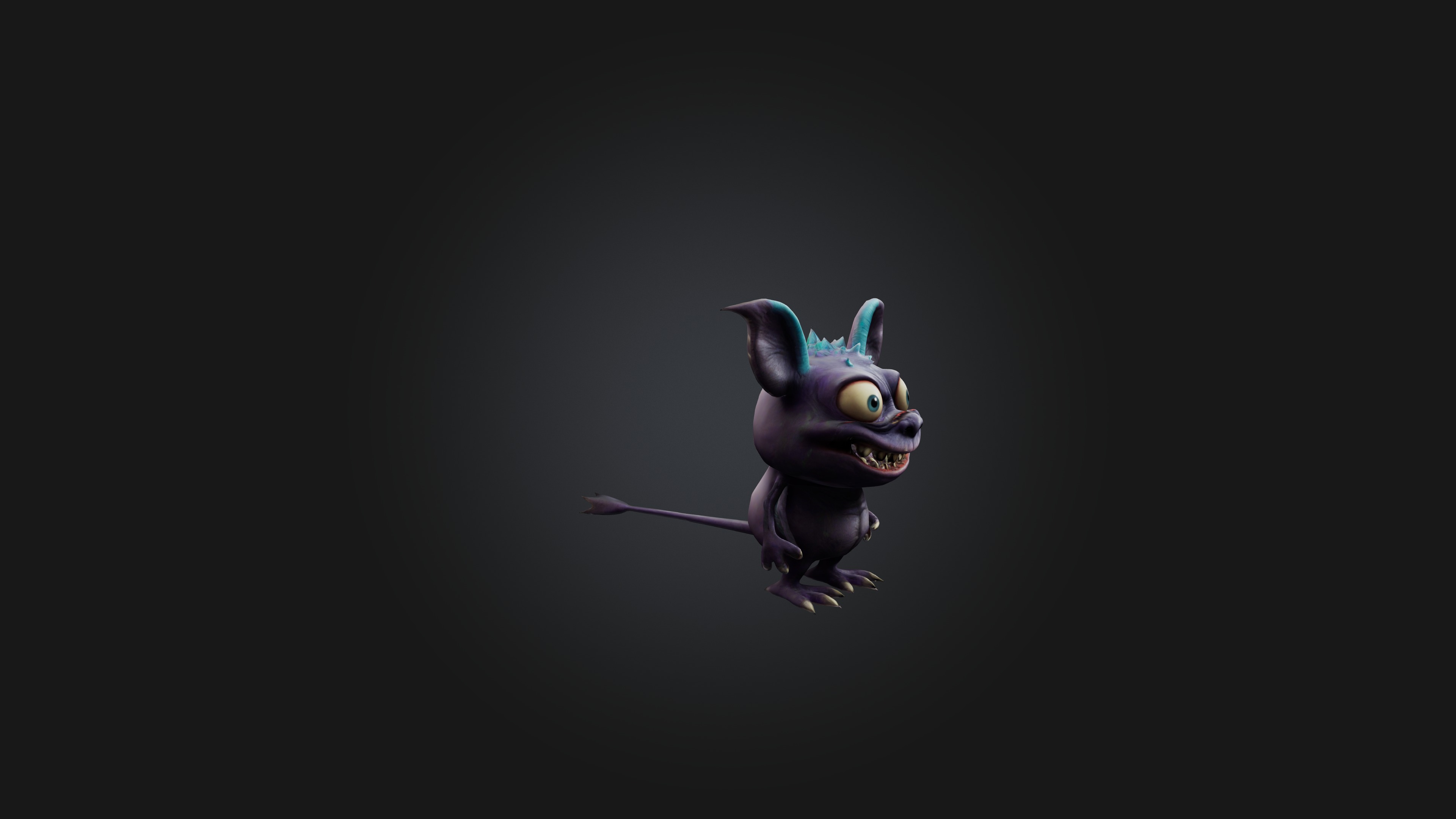 little monster Low-poly 3D model_4