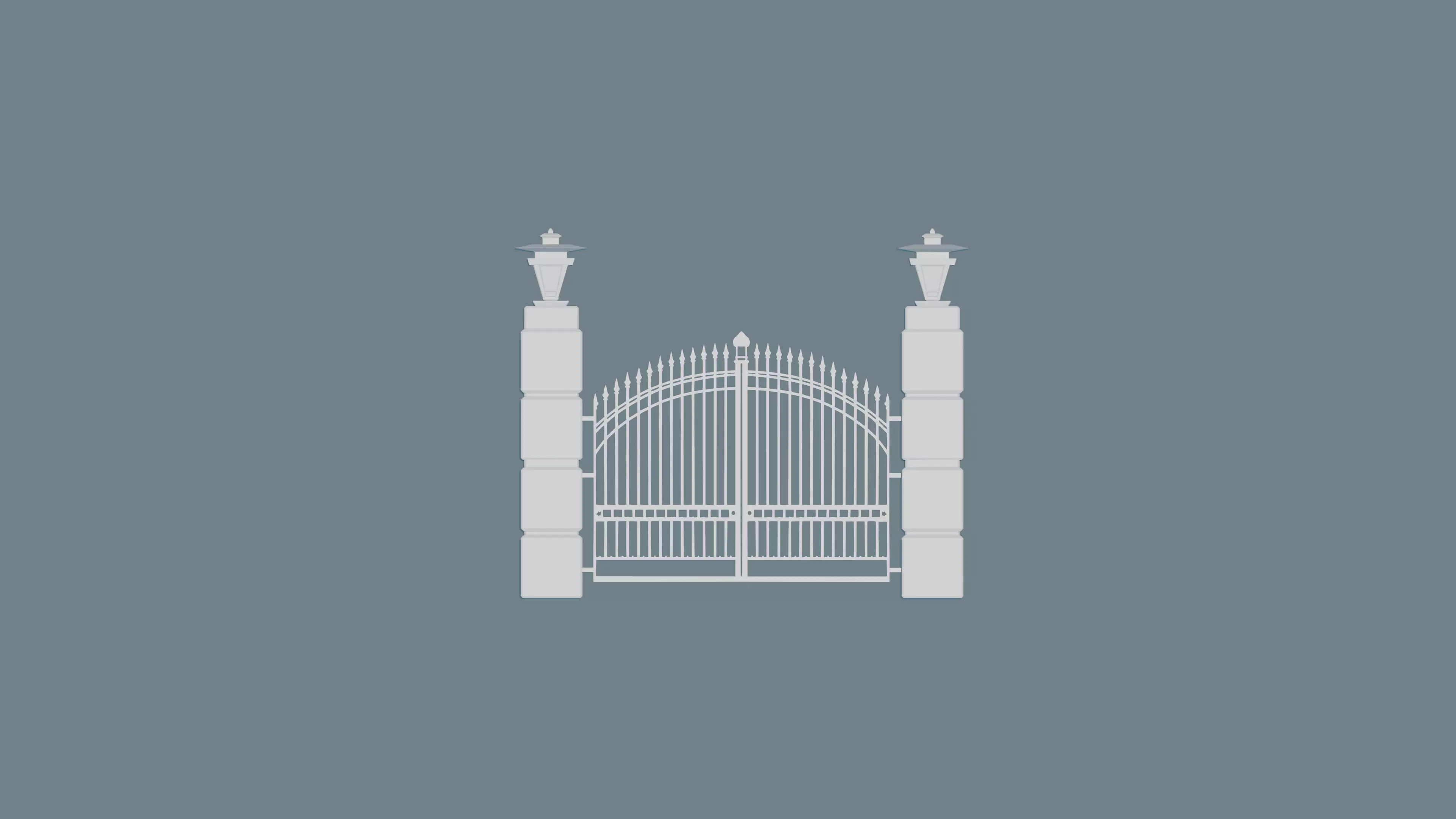 Classic Gate Door 3D print model_0