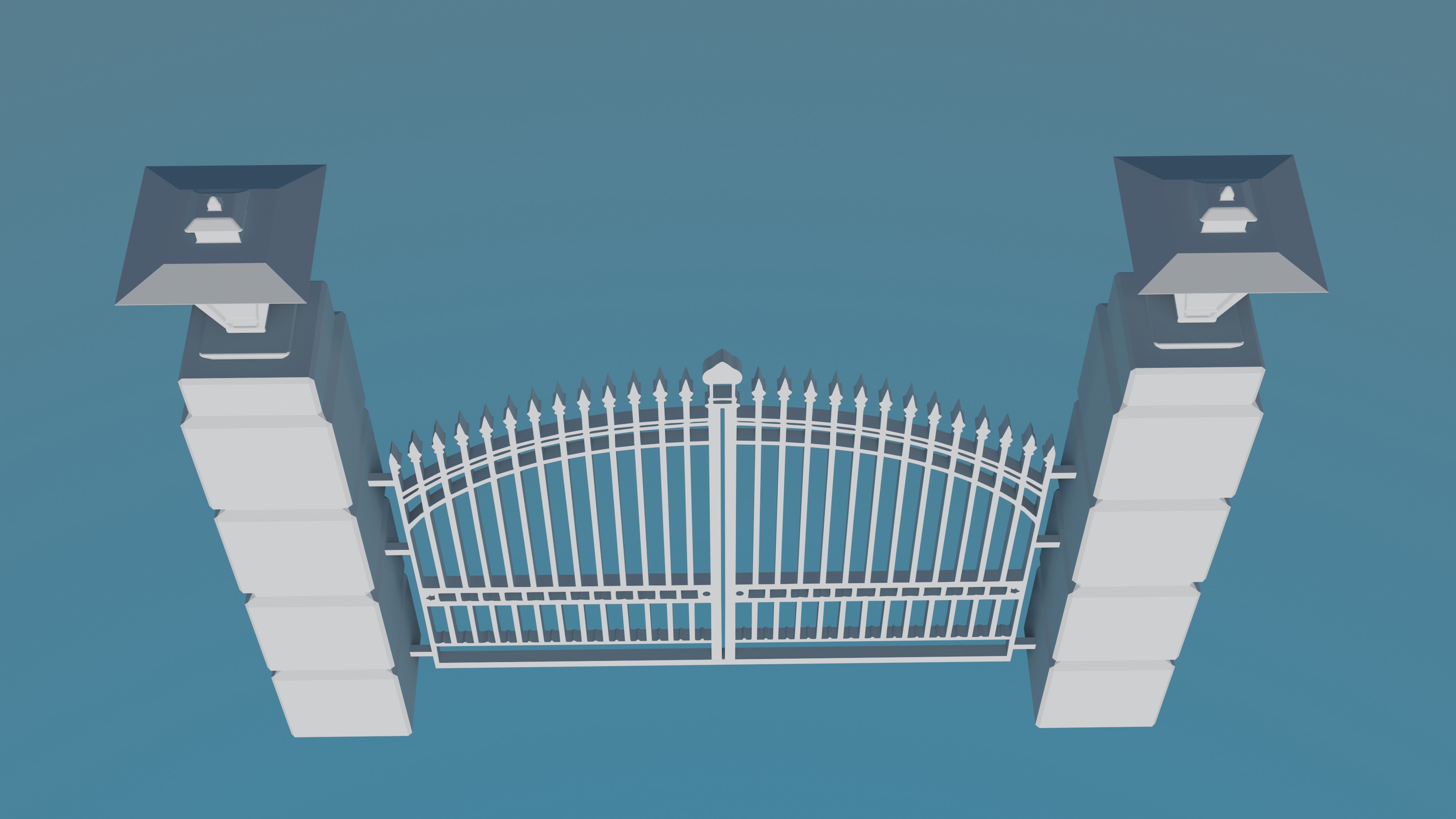 Classic Gate Door 3D print model_1
