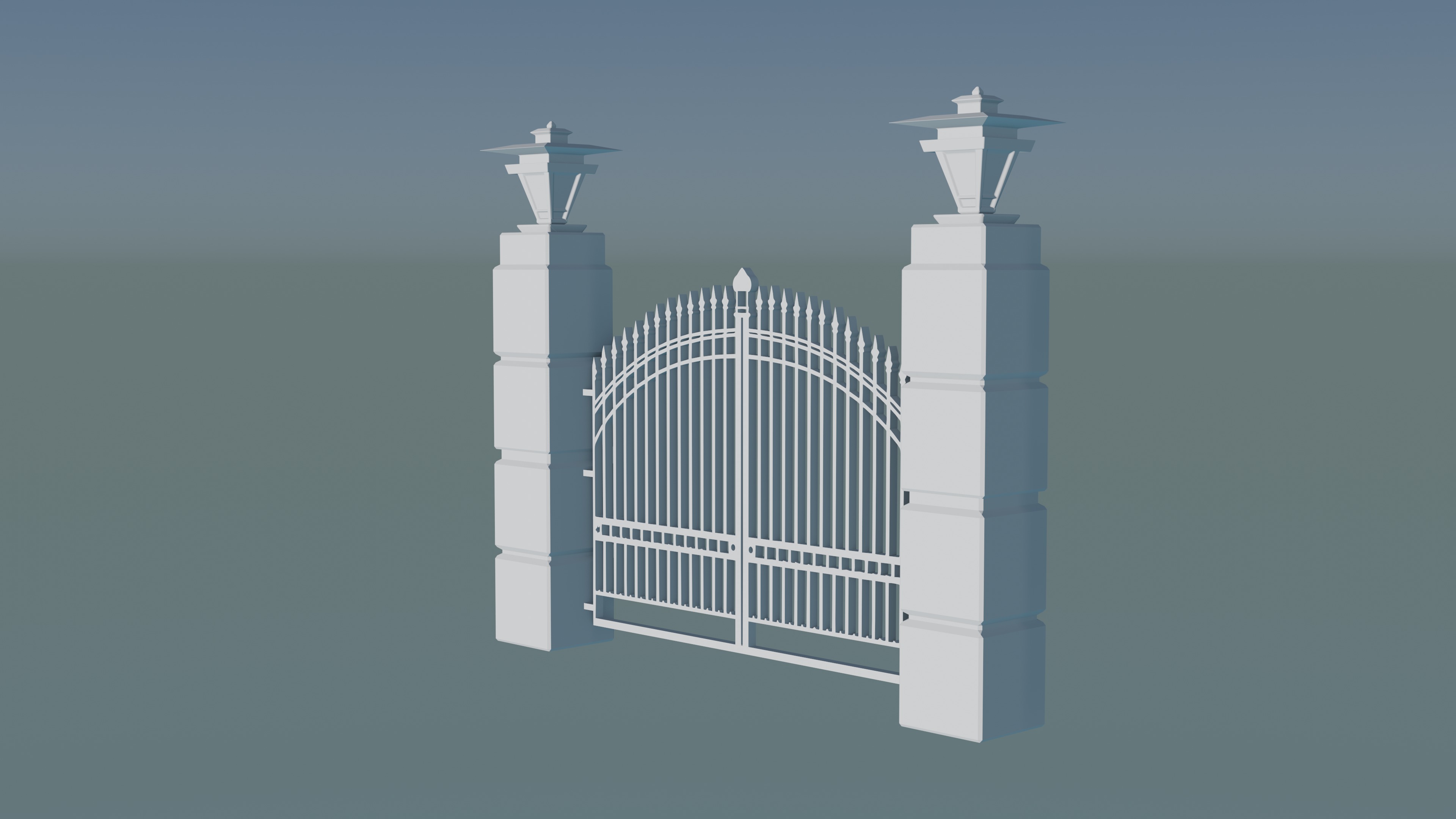 Classic Gate Door 3D print model_2