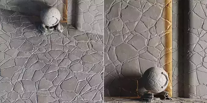 No10 Slate Floor Stone - PBR - 4K - PNG - Seamless