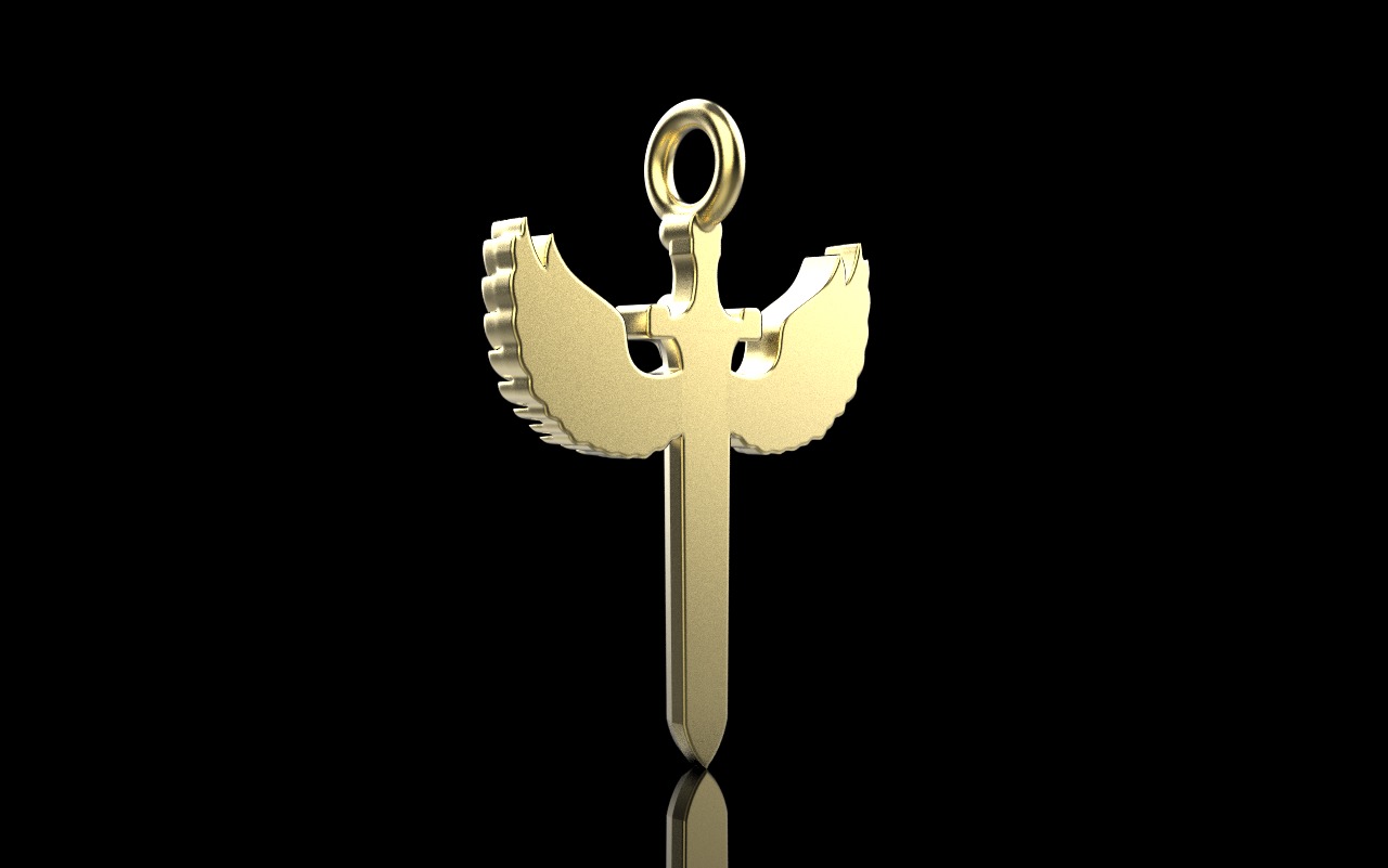 st Michael pendant  sword pendant model 1002 3D print model_29