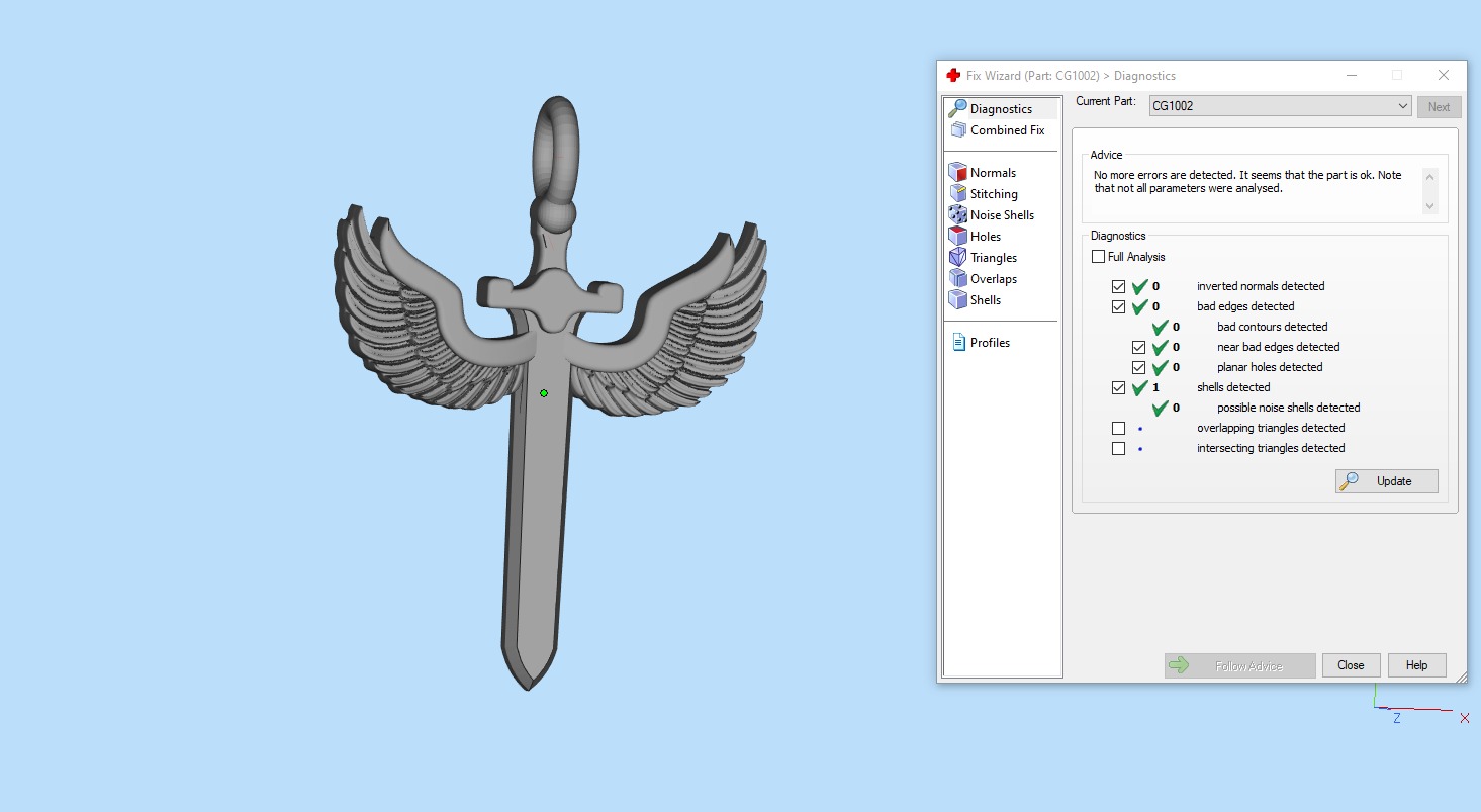 st Michael pendant  sword pendant model 1002 3D print model_5
