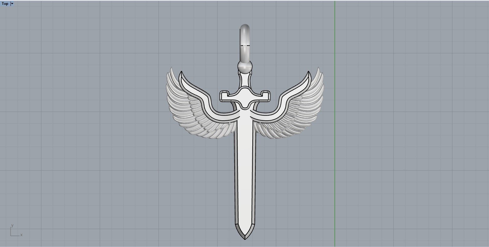 st Michael pendant  sword pendant model 1002 3D print model_6