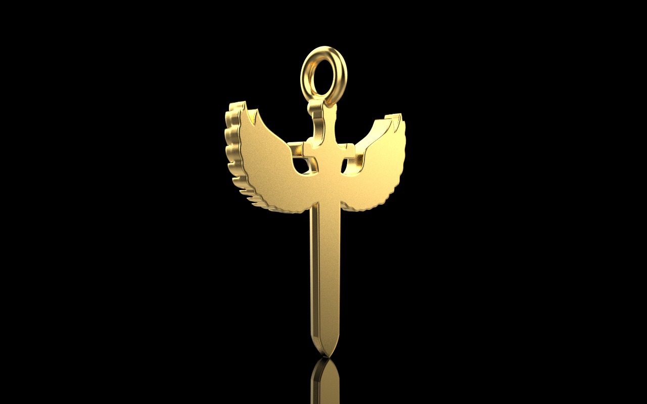 st Michael pendant  sword pendant model 1002 3D print model_33
