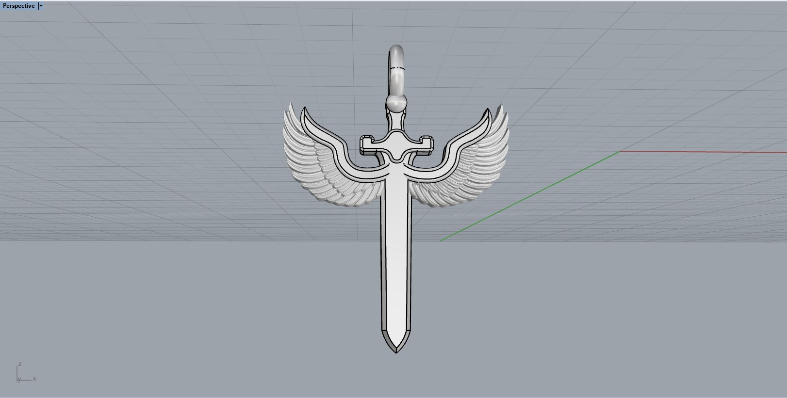 st Michael pendant  sword pendant model 1002 3D print model_9