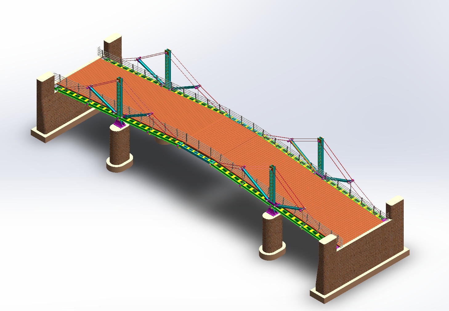 Pedestrian Bridge 3D model_3
