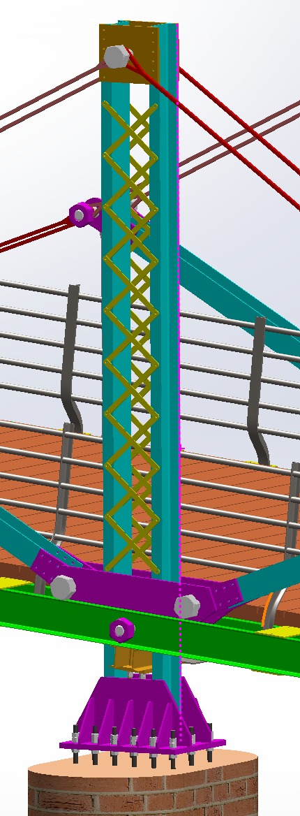 Pedestrian Bridge 3D model_5