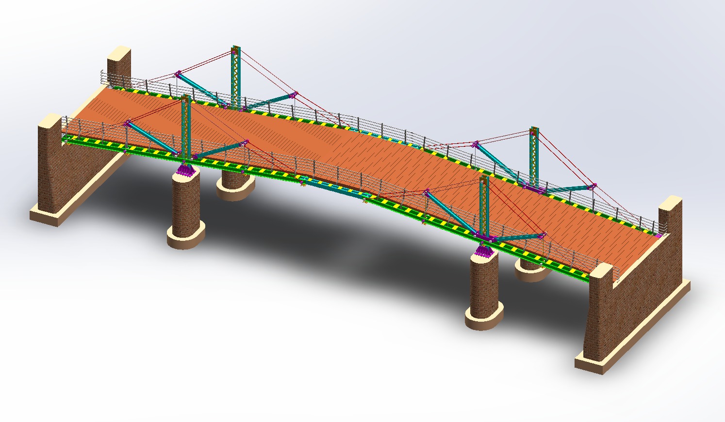Pedestrian Bridge 3D model_2