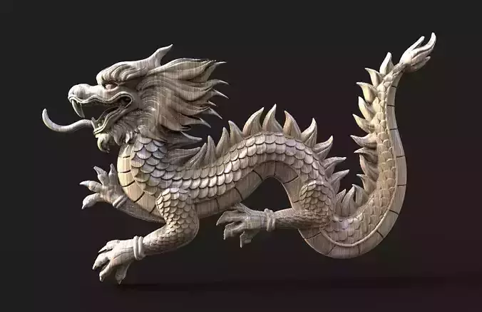 Chinese Dragon CNC 3D print model