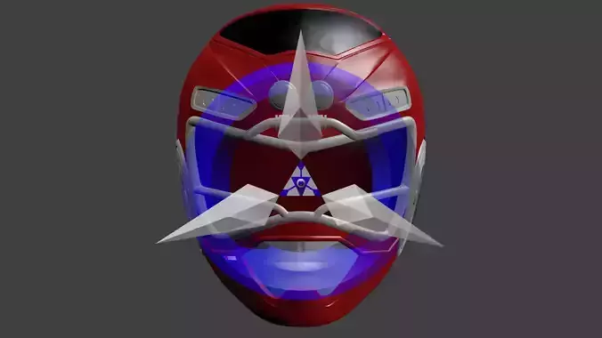 Red Lightning Turbo Ranger Helmet 3D print model
