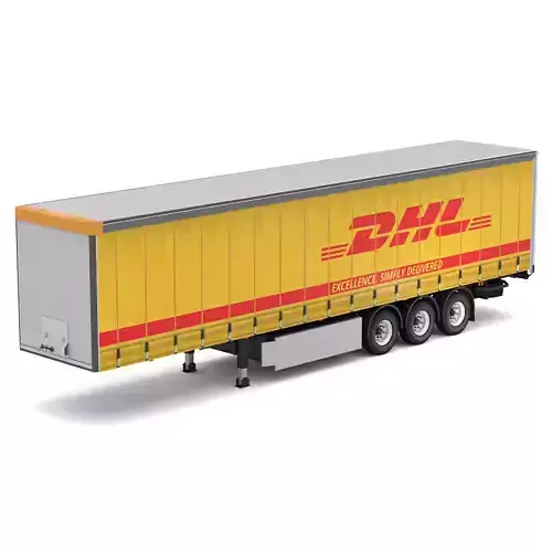 Semi Trailer DHL Curtainsider
