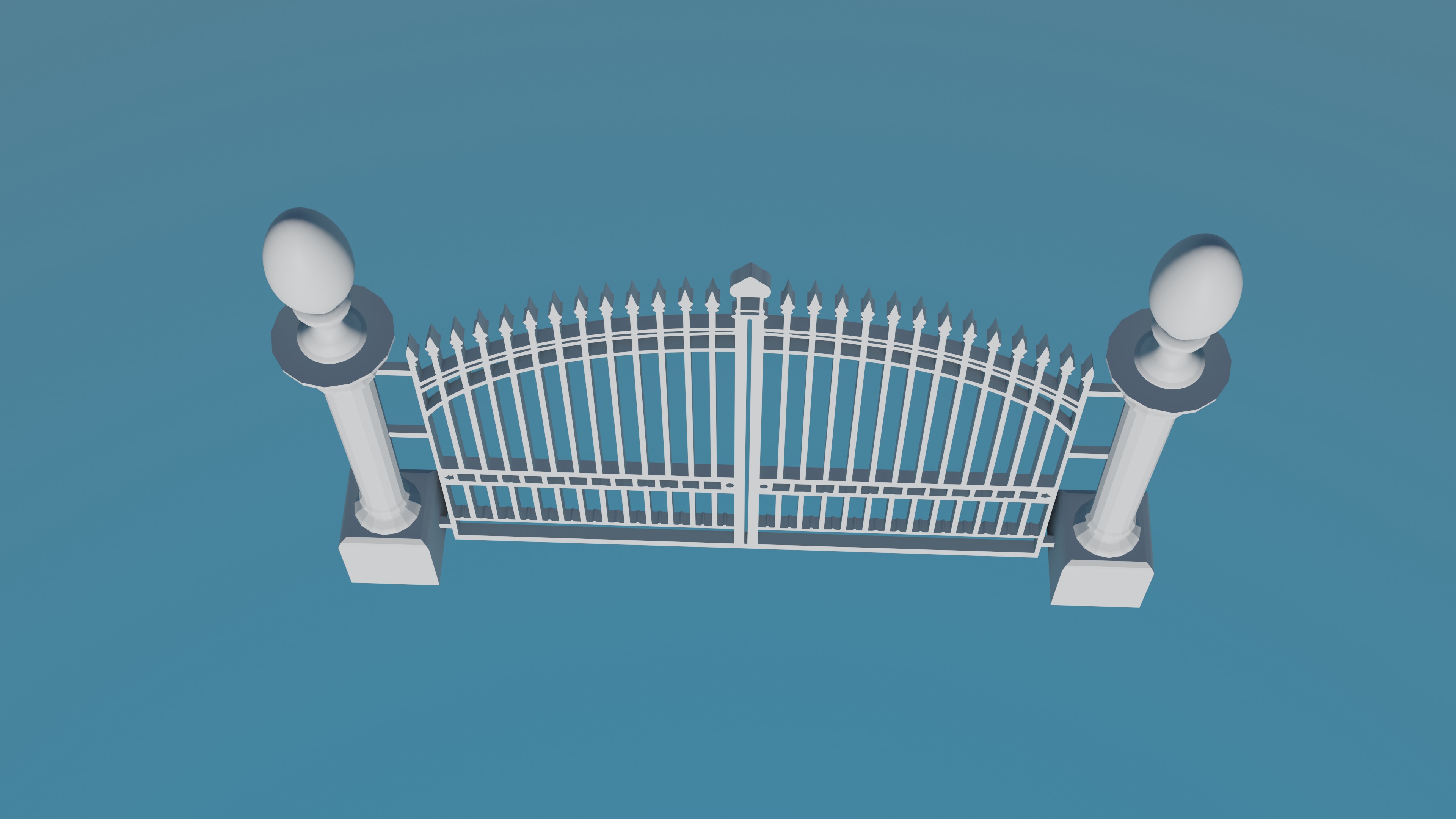 Classic Gate Door 3D print model_6