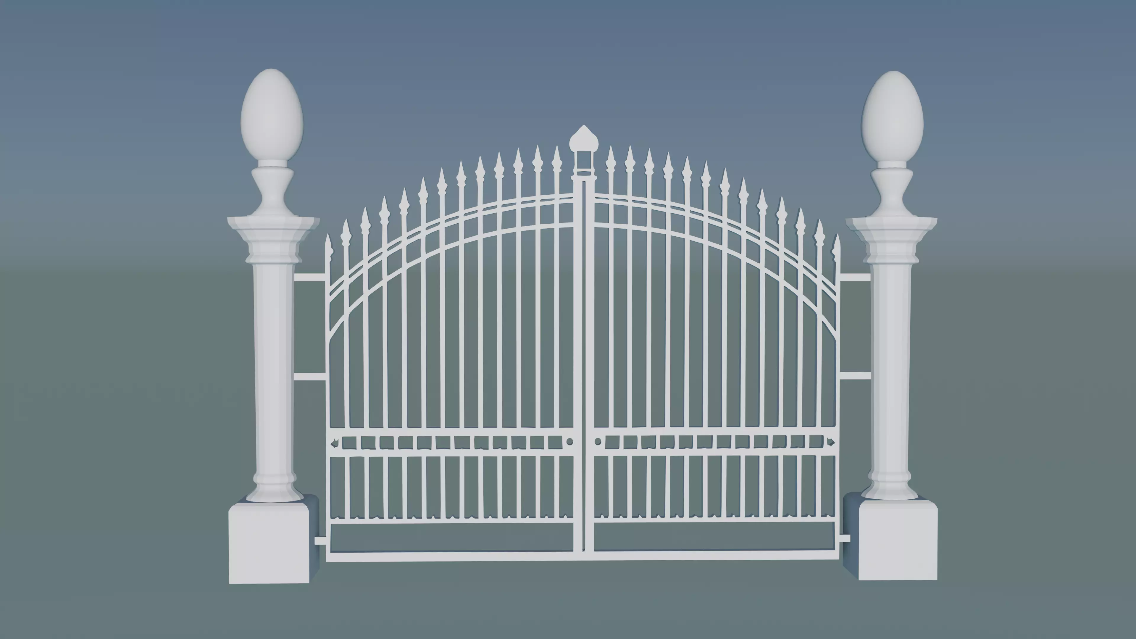 Classic Gate Door 3D print model_0