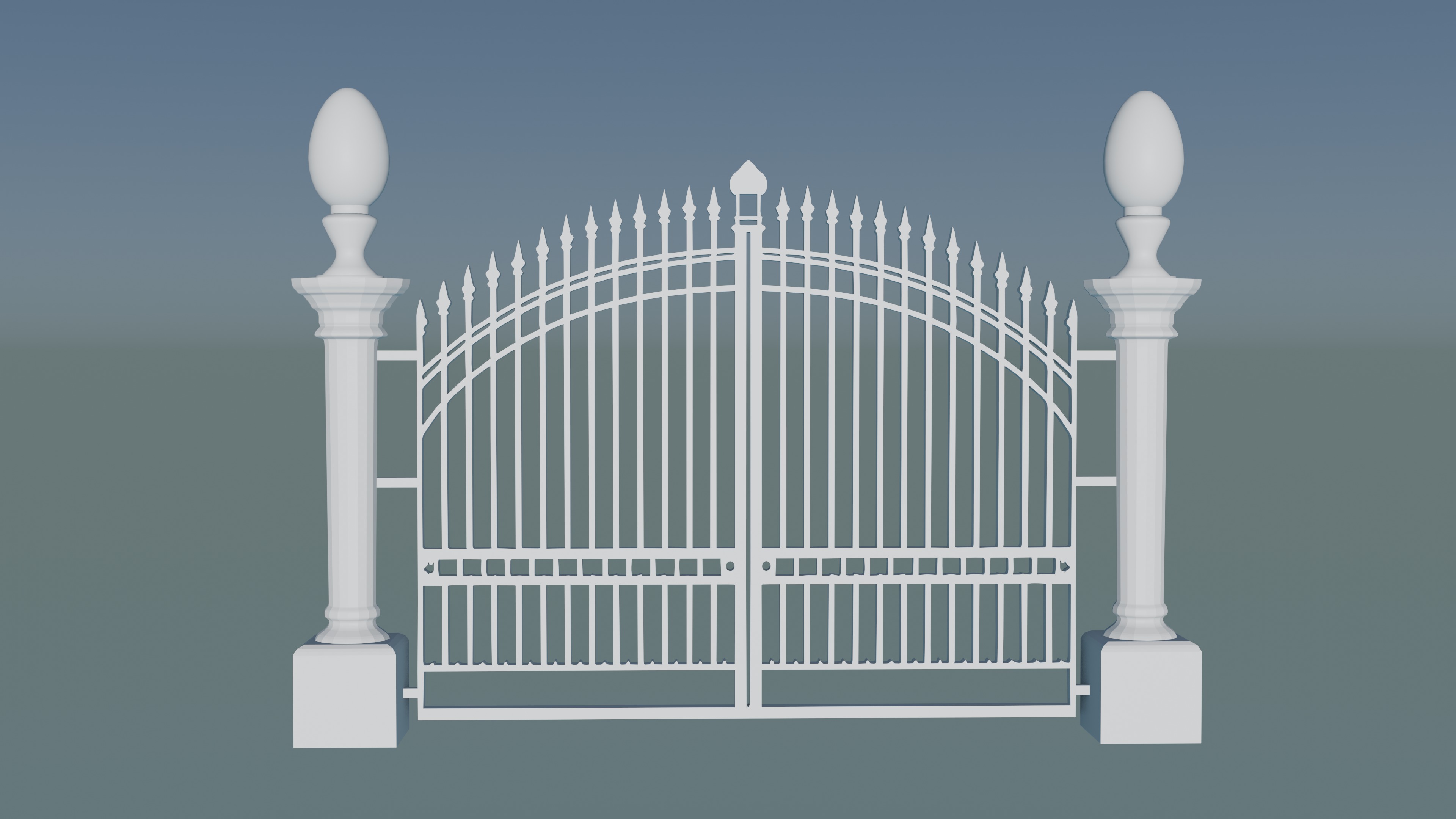 Classic Gate Door 3D print model_1